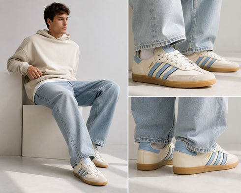 adidas Samba OG Herren – Wonder White / Clear Sky – JS5041