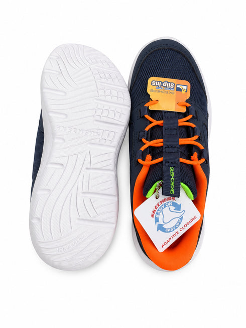 Skechers Slip-ins Dyna-Lite Turbo-Brisk Buddies – Navy/Orange