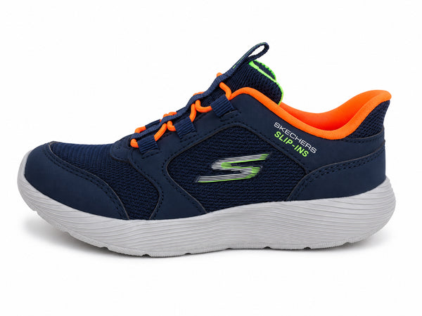 Skechers Slip-ins Dyna-Lite Turbo-Brisk Buddies – Navy/Orange
