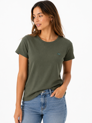 Levi’s Damen Rib T-Shirt – Olivgrün